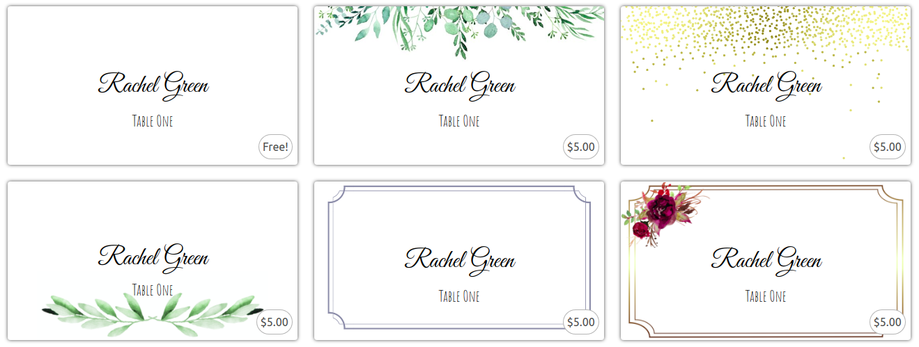 Place Card Me Prices Old