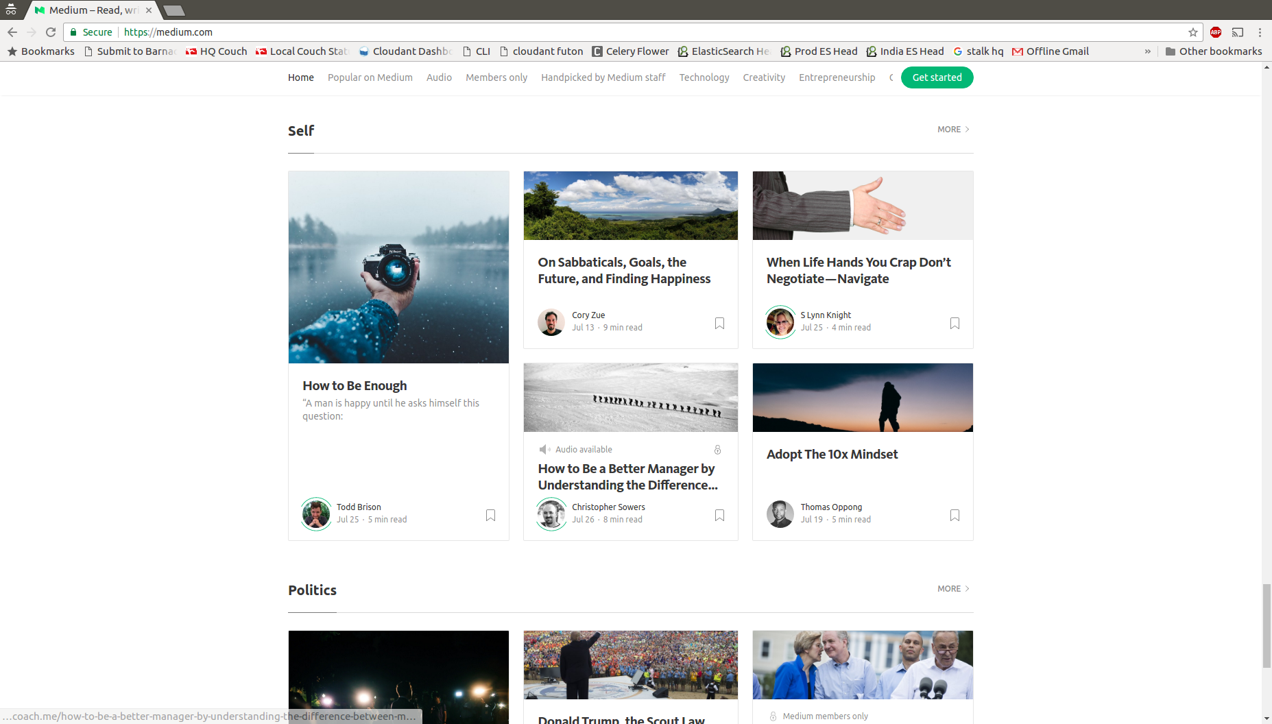 Front page of medium!